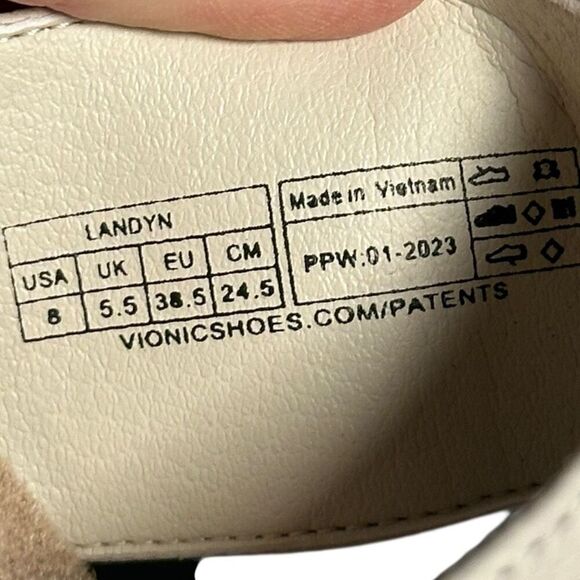 Vionic Landyn Leather Supportive Slide Sandals Cork Orthotic Comfort Women 8 NIB - Picture 12 of 14